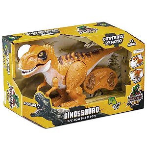 Dinossauro Com Controle Remoto Luz e Som Multikids BR1461