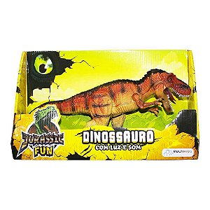 Dinossauro Com Luz e Som Multikids BR1466 - Marrom