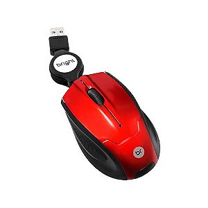 Mini Mouse USB Retrátil Bright Ref.0101 - Vermelho