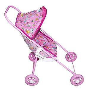 Carrinho Para Boneca Simples Mep Kids Ref.B6 Rosa Menina