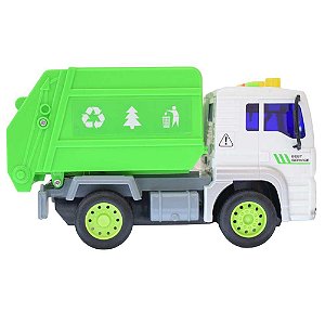Caminhão de Reciclagem Fricção C/ Luz e Som Etitoys BQ-160