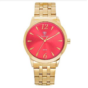Relógio Feminino Tuguir Analogico TG141 TG30102 Dourado/Rosa