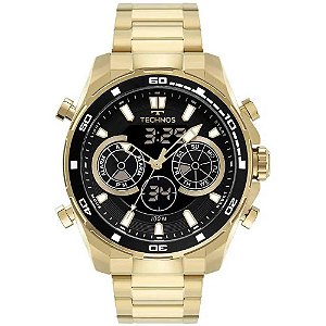 Relógio Masculino Technos Anadigi BJ3530AA/1P - Dourado