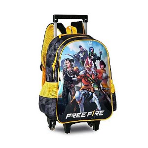 Mochila Com Rodinhas Clio Style Free Fire - FR2494K Preta