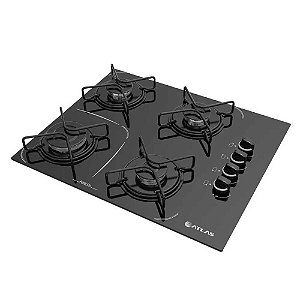 Fogão Cooktop Atlas 4B Agile Up Glass 300001008 Preto Bivolt