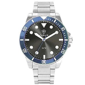 Relógio Masculino Tuguir Analógico TG157 TG30184 Prata/Azul