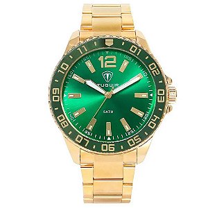 Relógio Masculino Tuguir Analógico TG160 TG30196 Dourado/Verde