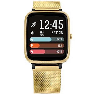 Smartwatch Mormaii Life Com GPS MOLIFEGAF/7D Dourado/Preto