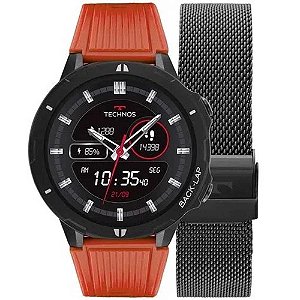 Smartwatch Technos Troca-Pulseira TSPORTSAB/8L Preto/Vermelho
