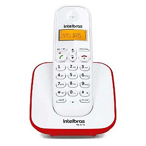 Telefone Sem Fio Digital Intelbras TS3110 - Vermelho
