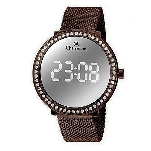 Relógio Feminino Champion Digital CH48037M - Marrom