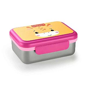 Pote Para Alimentos Fisher Price Bento Box Inox BB1093 Rosa