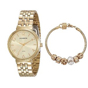 Kit Relógio Feminino Mondaine + Pulseira 99068LPMVDE1K3