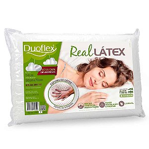 Travesseiro Duoflex Real Látex Malha Dry Fit - LS1104