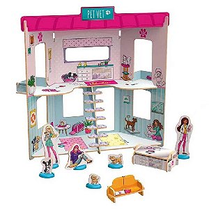 Brinquedo Barbie Playset Pet Vet Xalingo 48 Peças Ref.23198