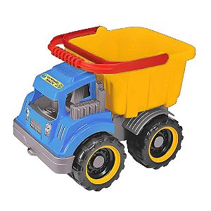 Caminhão Balde Tilin Brinquedos Ref.0474 - Azul E Amarelo