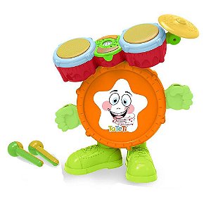 Brinquedo Musical Baby Batera Calesita Tateti R.825 Laranja