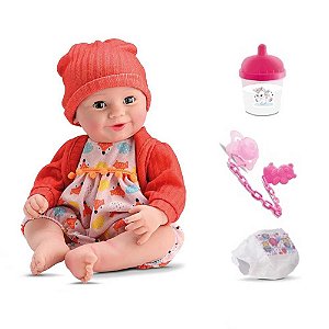 Boneca New Born Divertoys Body Laranja Ref.8203