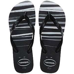 Chinelo Havaianas Top Basic Preto/Branco - 41/42