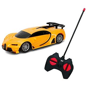 Brinquedo para Crianças Carrinho de Controle Remoto 1:16 Com Luz de Farol e  4 Funções Amarelo Importway - BW025AM