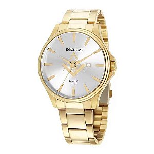 Relógio Masculino Seculus Maçonaria 44116GPSVDA1 Dourado