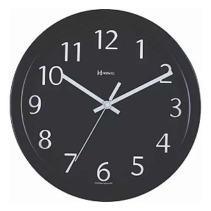 Relógio De Parede Herweg 30cm Quartz 6719-034 Preto