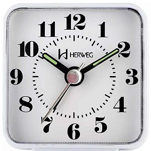 Relógio Despertador Herweg Quartz 2504-021 Branco