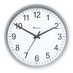 Relógio de Parede Herweg 22cm Quartz 6101-021 Branco