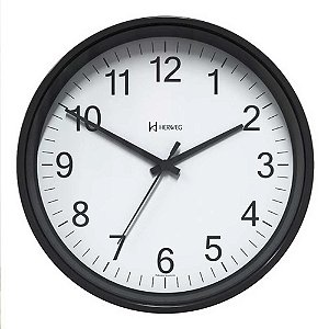 Relógio de Parede Herweg 22cm Quartz 6101-034 Preto