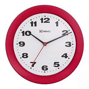 Relógio de Parede Herweg 21cm Quartz 6103-269 Vermelho