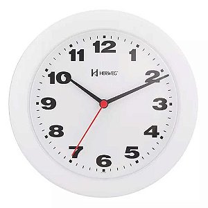 Relógio de Parede Herweg 21cm Quartz 6103-021 Branco