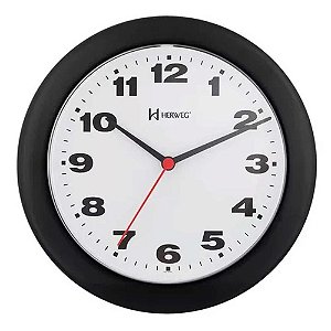 Relógio de Parede Herweg 21cm Quartz 6103-034 Preto