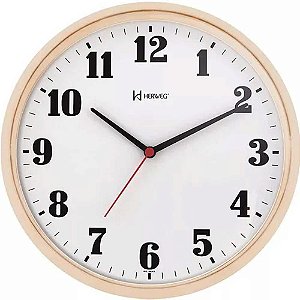 Relógio de Parede Herweg 26cm Quartz 6126-324 Pinus