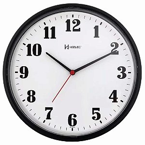 Relógio de Parede Herweg 26cm Quartz 6126S0-034 Preto
