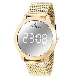Relógio Feminino Champion Digital Espelhado CH40106B Dourado