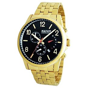 Relógio Masculino Magnum Cronógrafo MA35226U - Dourado