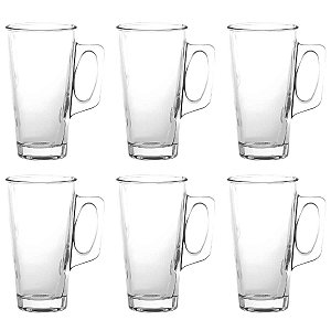 Jogo com 6 Canecas de Vidro Kaveh 370ml GL0924GCL Caspian 2