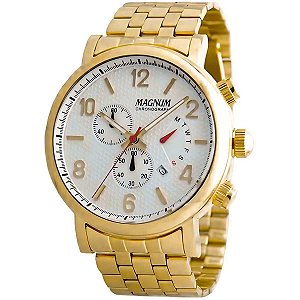 Relógio Masculino Magnum Cronógrafo MA35226H - Dourado