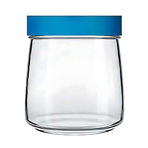 Pote de Vidro Com Tampa Nadir 800ml Mandacaru Azul