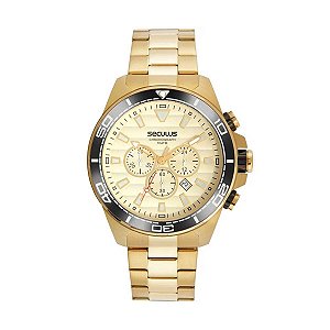 Relógio Masculino Seculus Cronógrafo 44076GPSVDA4 Dourado