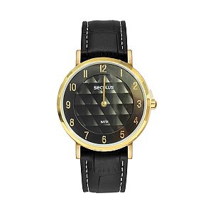 Relógio Unissex Seculus Analógico 23725GPSVDC1 Dourado