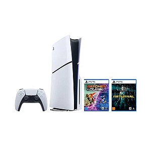 Console PlayStation 5 Sony Disco Slim Com 2 Jogos 1TB Branco