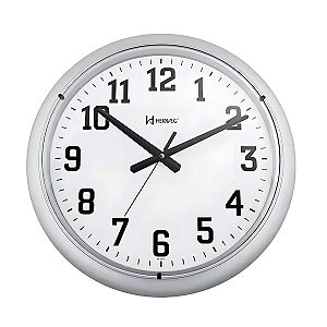 Relógio de Parede Herweg 40cm 660129-070 Prata Metálico
