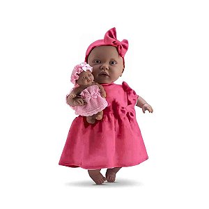 Boneca Honey Bee Mommy Negra Bee Toys Ref.739 Rosa