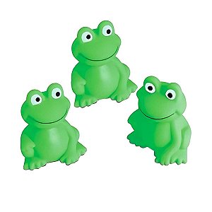 Brinquedo Sapinho 3 Filhotes Bee Toys 3 Peças Ref.307 Verde