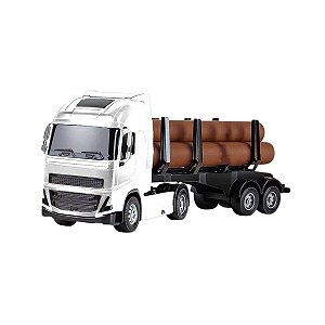 Caminhão Bruto Logging Samba Toys 39cm Ref.704 Branco