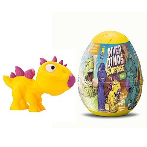 Dinossauro Diver Dinos Ovo Surpresa Divertoys R.8294 Amarelo