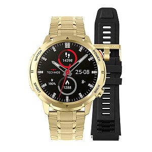 Smartwatch Technos Troca-Pulseira TSPORTSCAD/6D Dourado