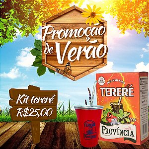 Kit Tereré Província Erva-Mate+Cuia+Bomba.