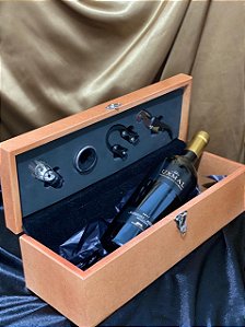 Kit vinho estojo maleta acessórios vinho